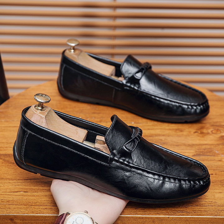 Men's Elegant Moccasins with Fine Details Mune Fashion