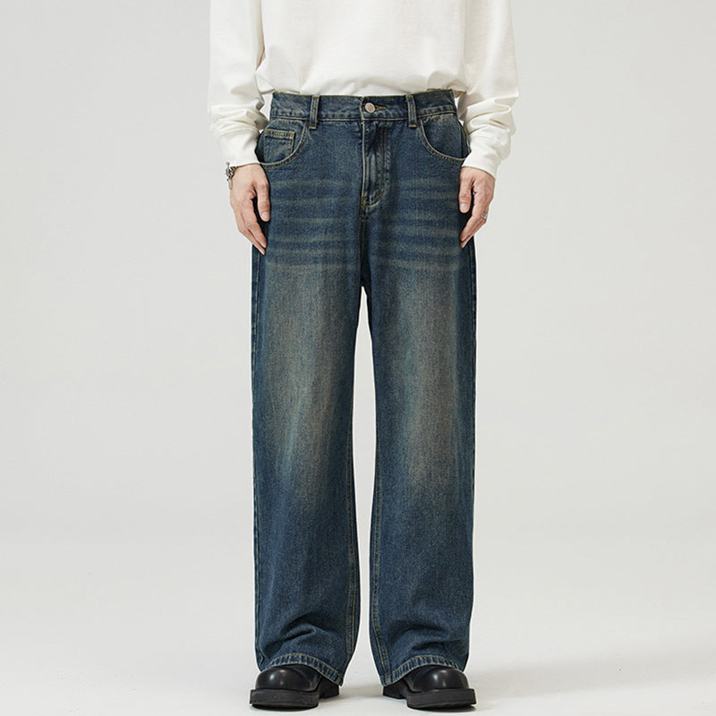 Men Wide Baggy Jeans in Vintage Look with Five-Pocket Cut Mune Fashion