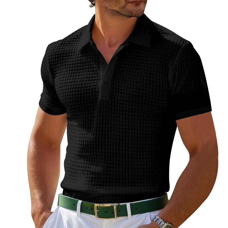 Men's polo shirt with textured knit and slim fit Mune Fashion