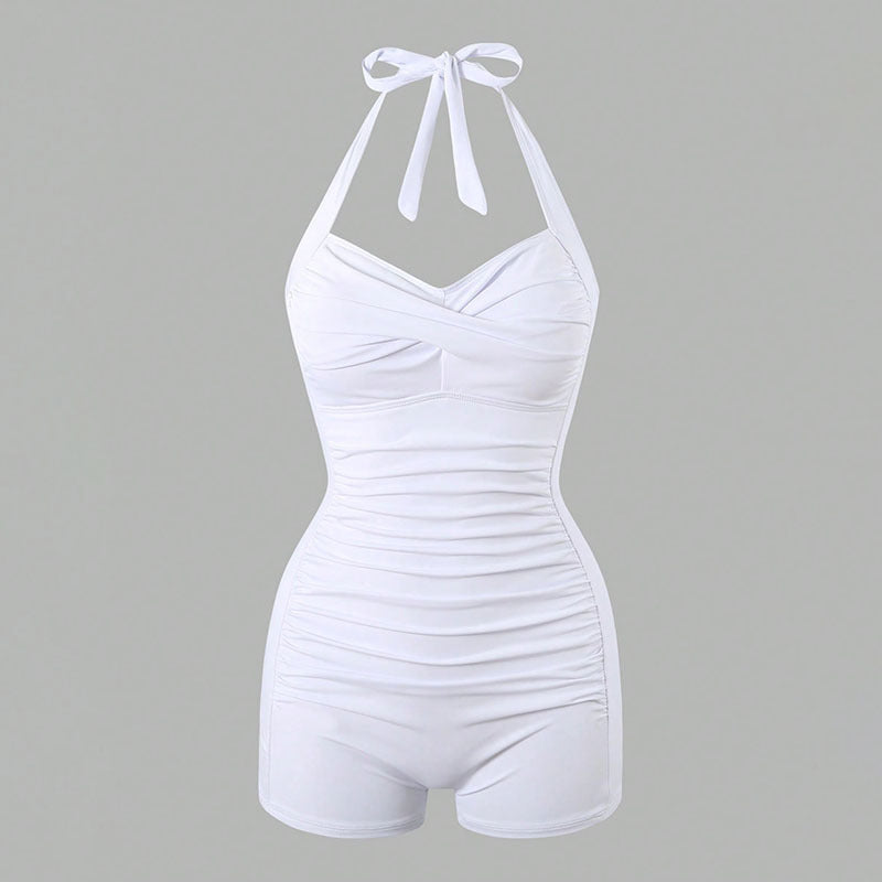 Women's One-Piece Swimsuit with Halterneck Design and Modern Fit Mune Fashion