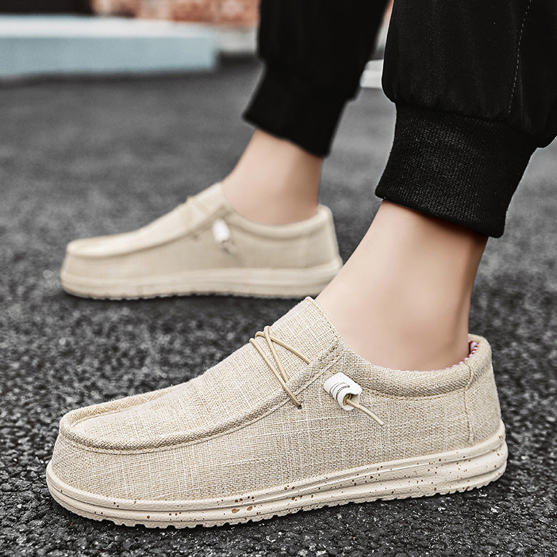 Unisex nan mélange knitted moccasin slipper with elastic drawstring and cushioned EVA sole Mune Fashion