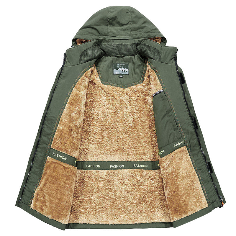 Men's Warm Padded Winter Jacket with Hood and Teddy Lining Mune Fashion
