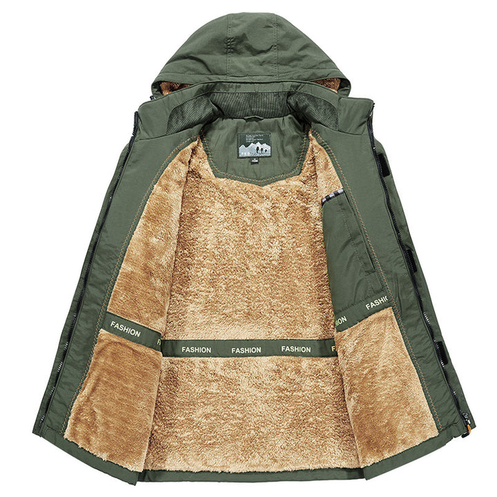 Men's Warm Padded Winter Jacket with Hood and Teddy Lining Mune Fashion
