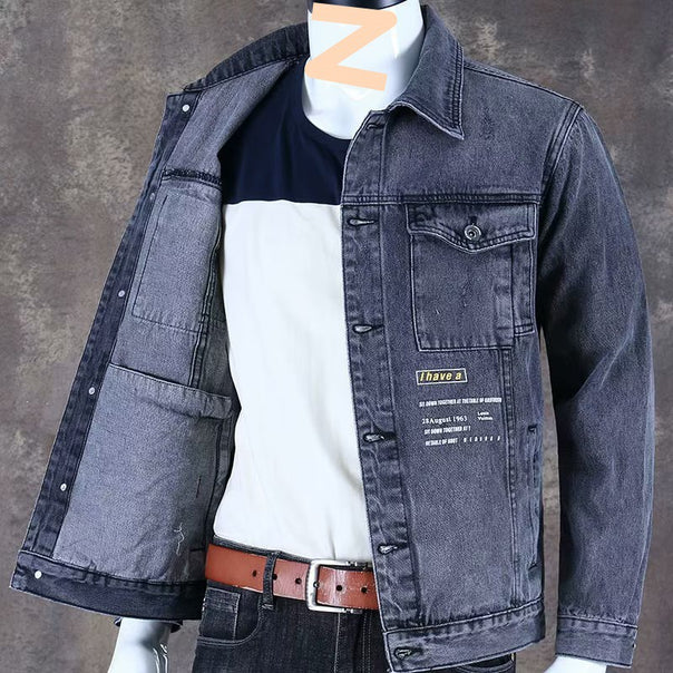Men's Fashion Denim Jacket with Two Chest Pockets Mune Fashion