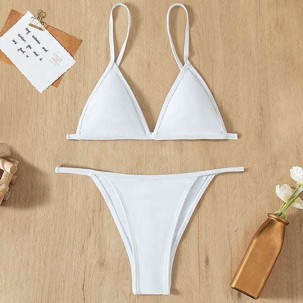 Women's triangle bikini set with thin straps and minimalist design Mune Fashion
