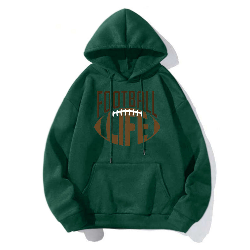 Ladies Sporty Hoodie with Football Motif Mune Fashion