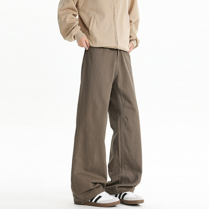 Men's wide, high-waisted cotton pants with relaxed fit Mune Fashion