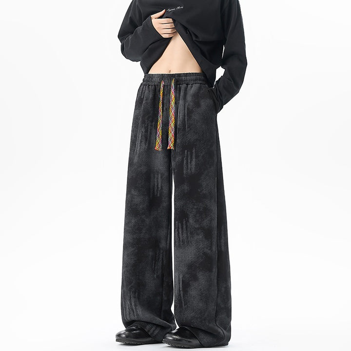 Women's Extra Wide Cozy Lounge Pants with Drawstring, Soft Velour and Extra Long Hem Mune Fashion