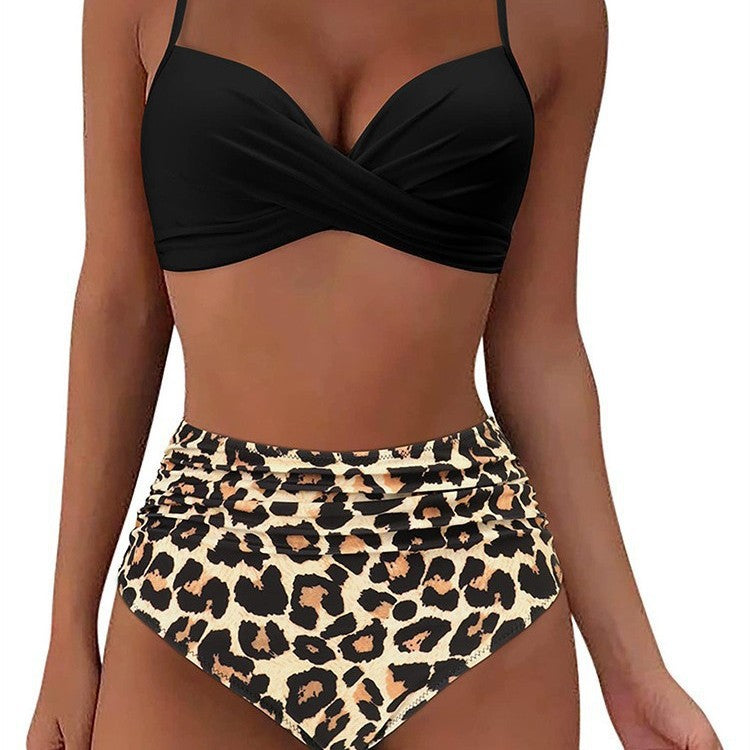 Ladies High-Cut Swimsuit with Wrap Look Mune Fashion