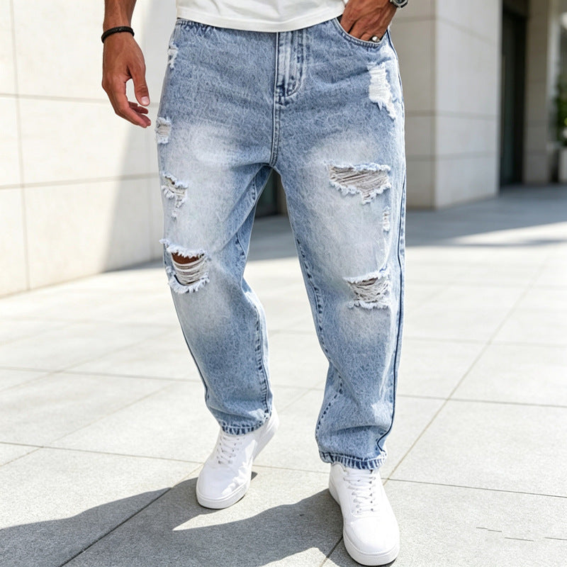 Men's Ripped Baggy Jeans Mune Fashion