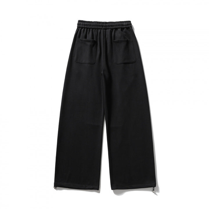 Unisex Wide Sweatpants with drawstring waistband, cord drawstring, and adjustable leg straps Mune Fashion