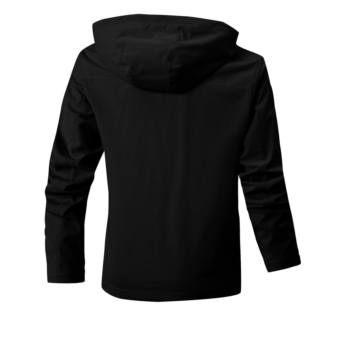 Men's Waterproof Softshell Jacket with Hood, Reflective Stripes and Checked Lining Mune Fashion