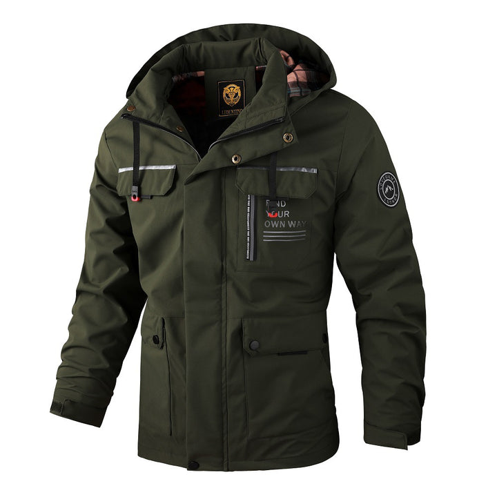 Men's water-repellent field parka with hood, insulating lining, and multifunctional pockets Mune Fashion