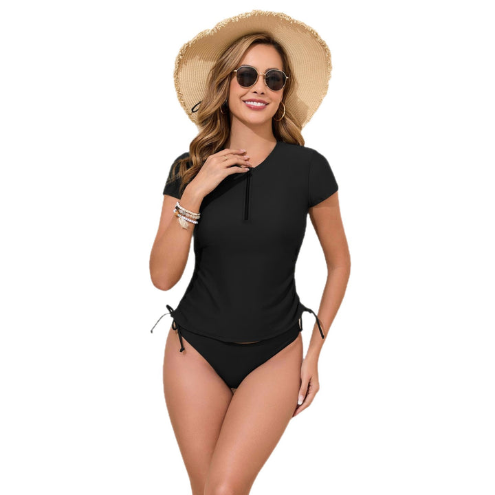 Women's Sporty Tankini Set with Side Tie Mune Fashion