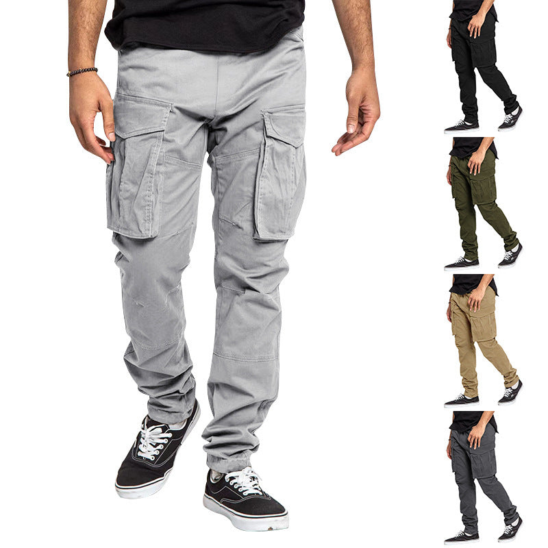 Men's cargo pants with multiple pockets, tapered fit & drawstring closure Mune Fashion