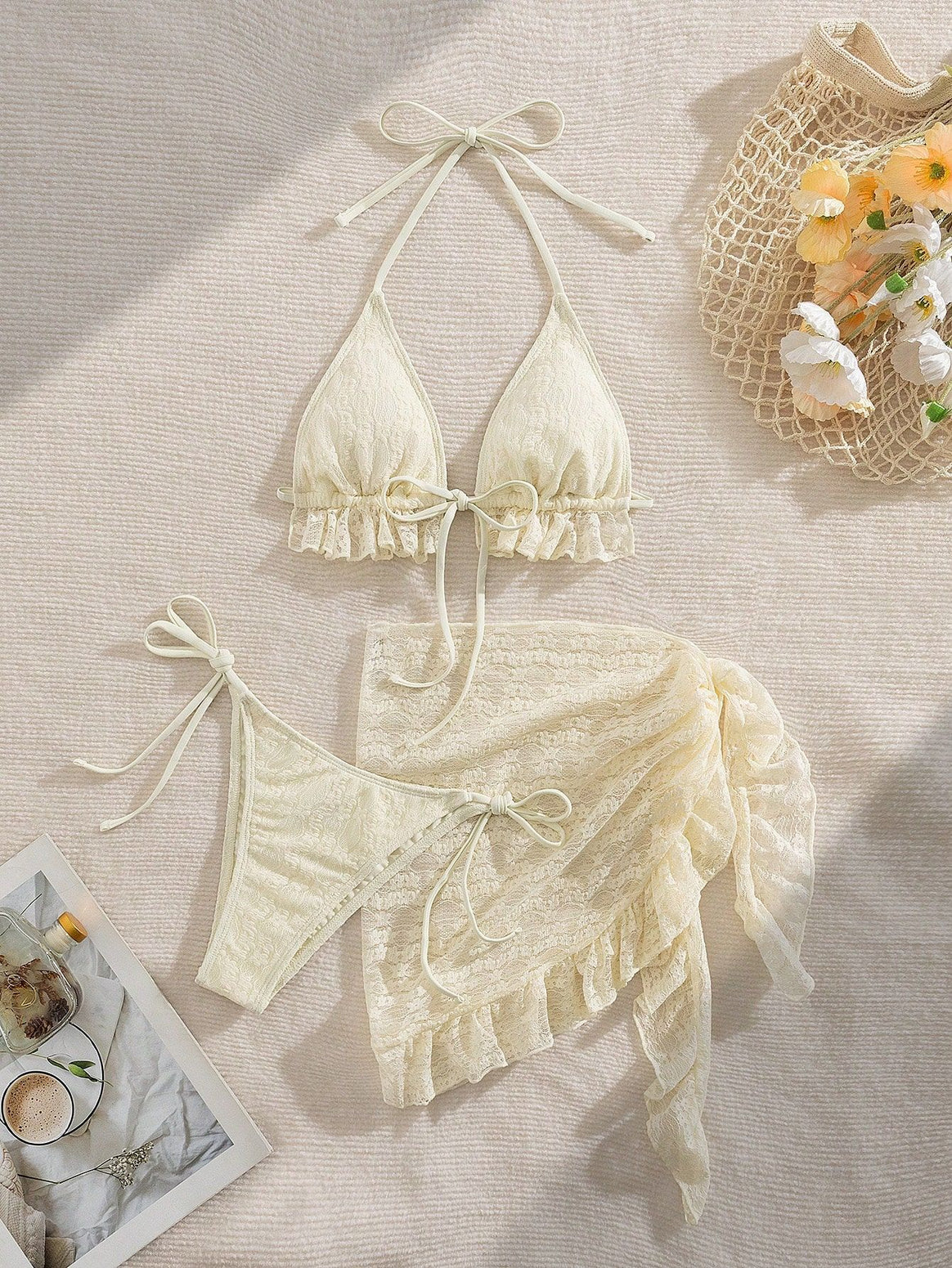 Women's bikini set with sophisticated ruffle details and elegant wrap skirt Mune Fashion