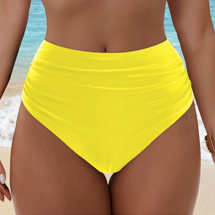 Women High-Cut Bikini Bottom with Ruffle Details Mune Fashion