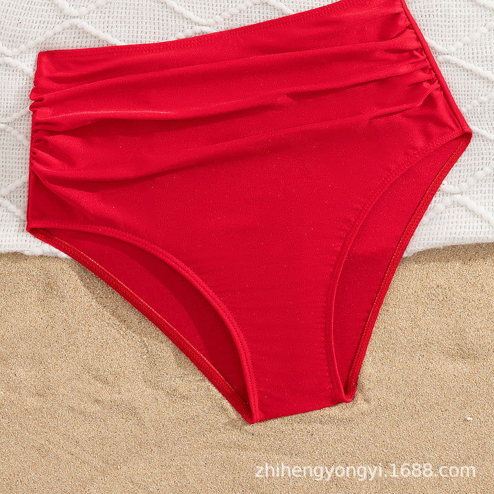 Women High-waisted Bikini with voluminous ruffle design Mune Fashion