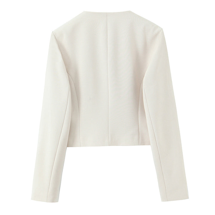 Women Elegant-wide cut suit pants with crease and decorative chain belt Mune Fashion