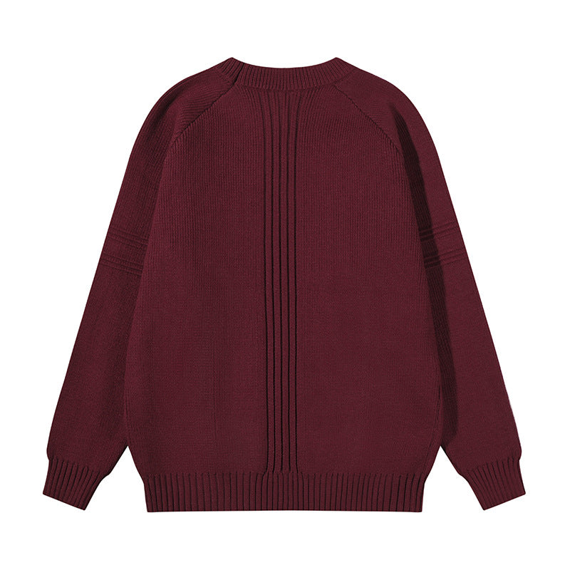 Unisex Thick Knit Oversized Sweater with Raglan Sleeves and Structured Insert Seams Mune Fashion
