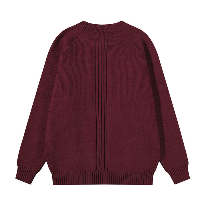 Unisex Thick Knit Oversized Sweater with Raglan Sleeves and Structured Insert Seams Mune Fashion