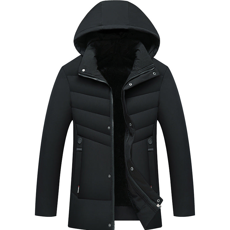 Men's Practical Winter Jacket with Hood and Noble Quilted Details Mune Fashion