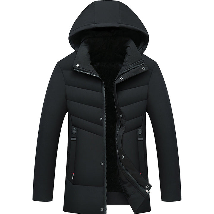 Men's Practical Winter Jacket with Hood and Noble Quilted Details Mune Fashion