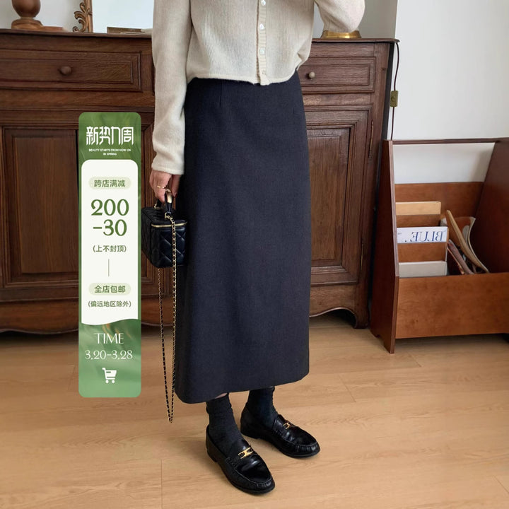 Women's Elegant Maxi Skirt with High Waist and Timeless Cut Mune Fashion