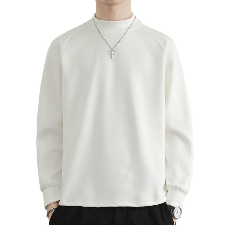 Men's Minimalist Mockneck Sweatshirt made of Tech Fleece with Raglan Sleeves Mune Fashion