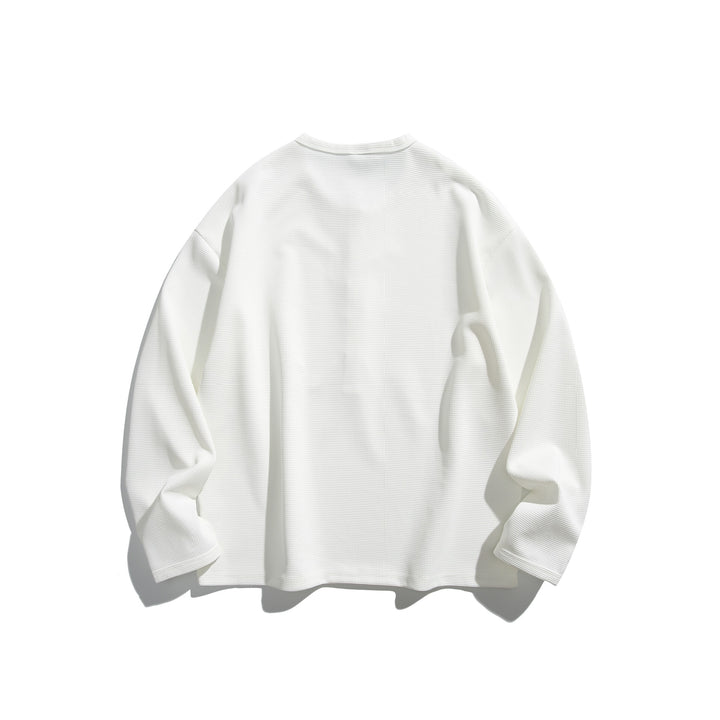 Unisex Waffle Knit Henley Shirt with Button Placket and Round Neckline Mune Fashion