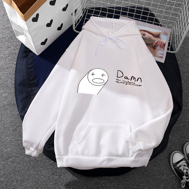 Women’s hoodie with minimalist graphic, loose oversized fit and kangaroo pocket Mune Fashion