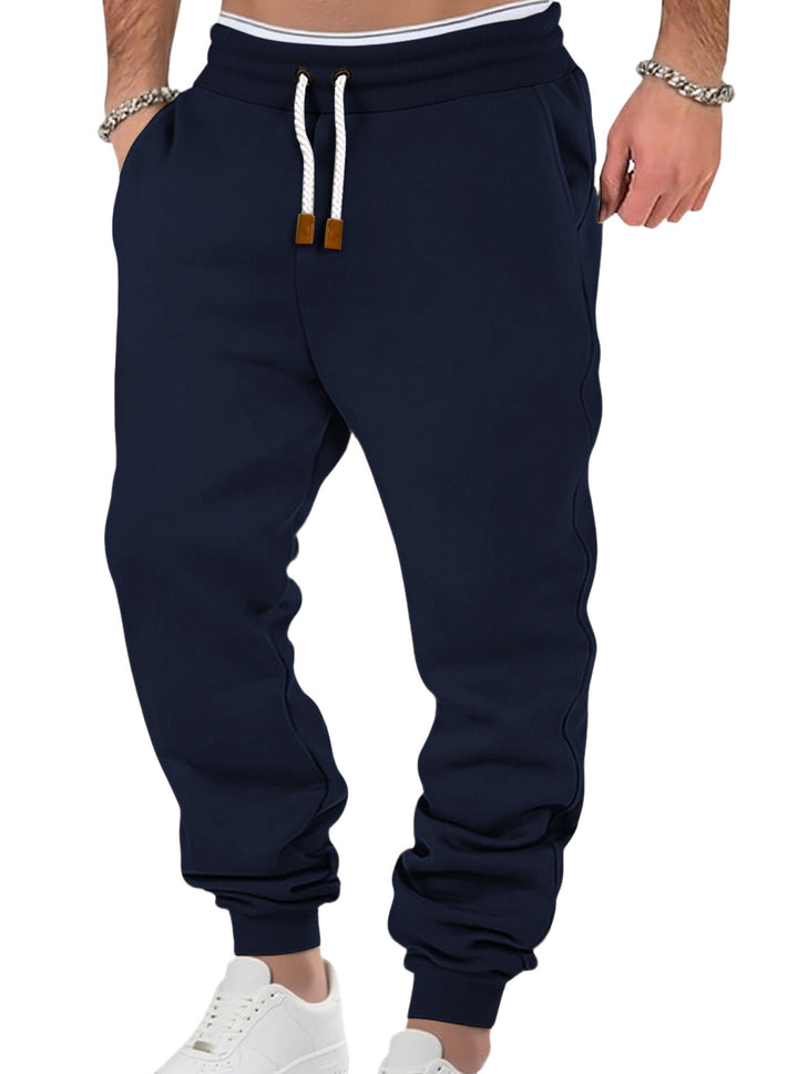 Men's comfortable jogging pants made of high-quality cotton blend with elastic waistband, drawstring, and cuffs Mune Fashion