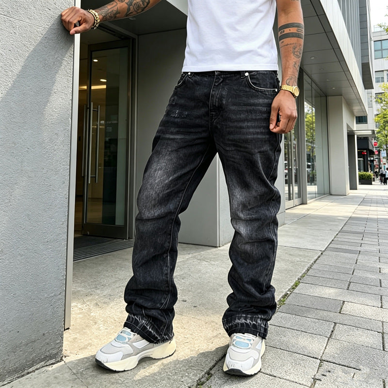 Men's Casual Denim Jeans with Destroyed Details Mune Fashion