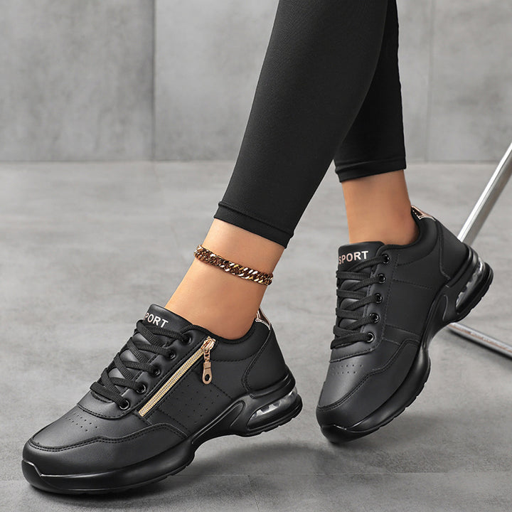 Women’s sporty platform sneakers with air cushions and side zipper Mune Fashion