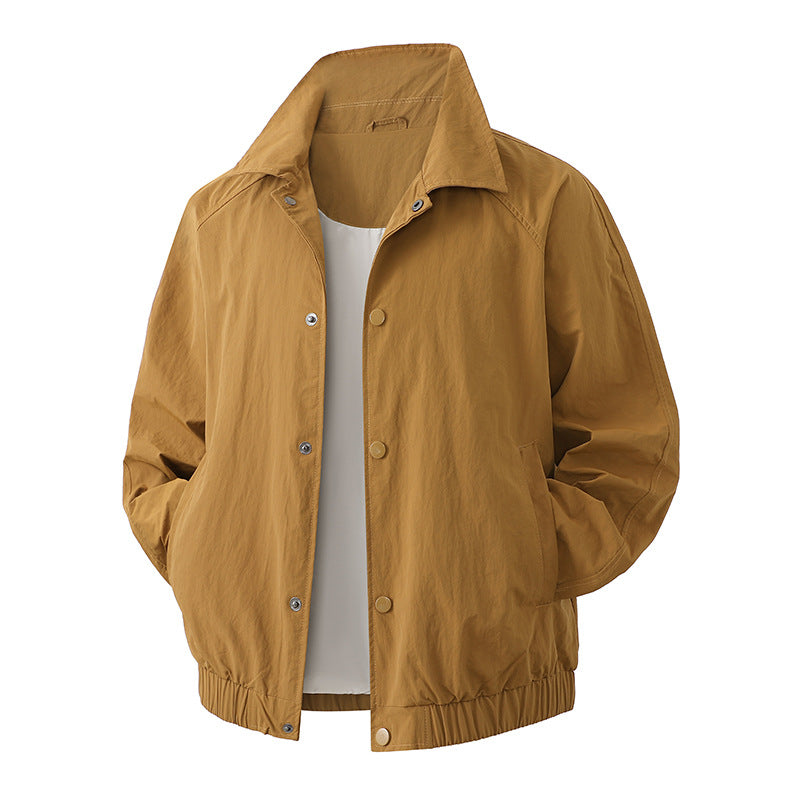 Men's Lightweight Transitional Jacket with High Collar Mune Fashion