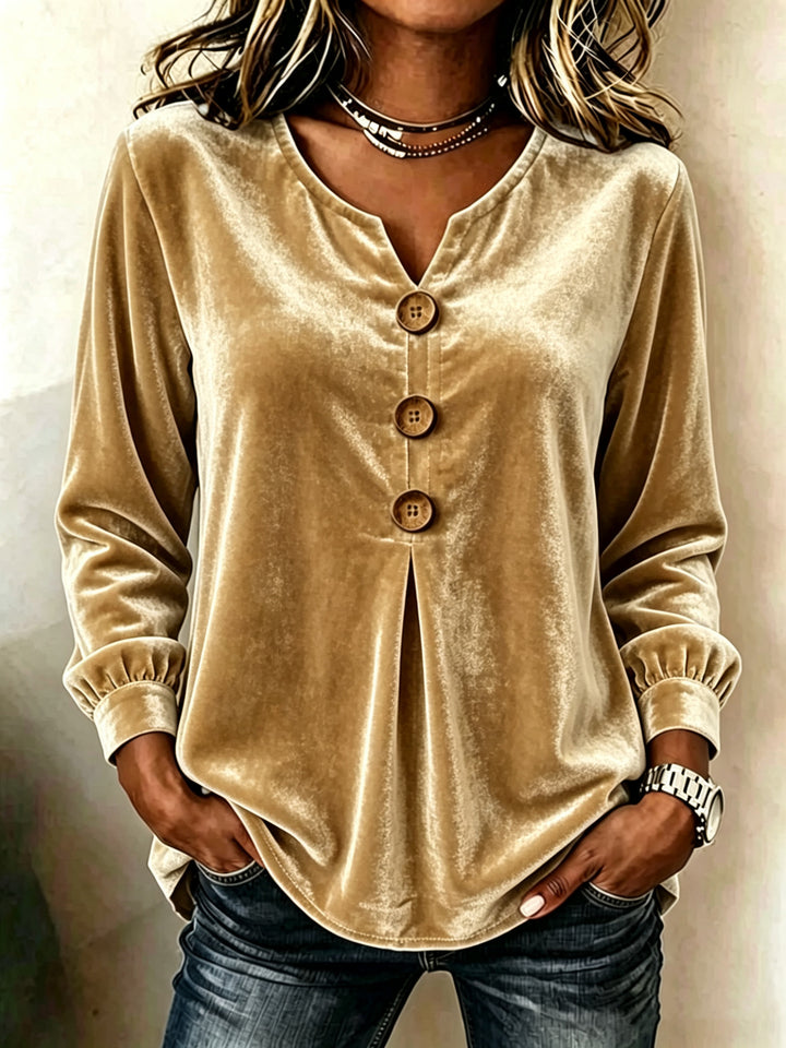 Ladies Elegant and Comfortable Velvet Blouse Mune Fashion
