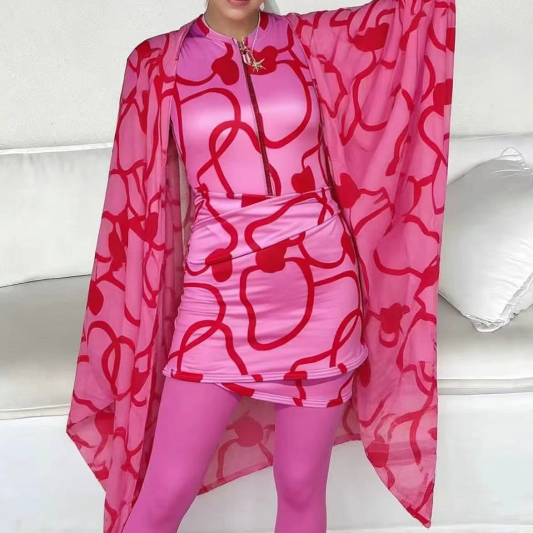 Women's fashionable bathrobe with wide cut Mune Fashion