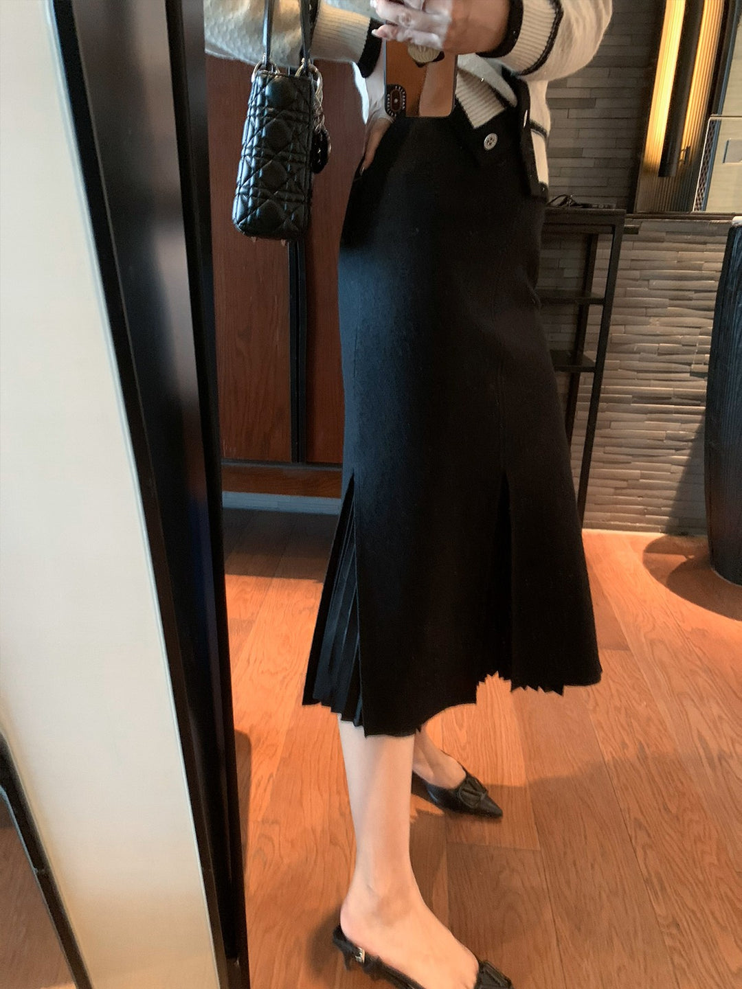 Ladies Elegant Midi Skirt with Slits Mune Fashion