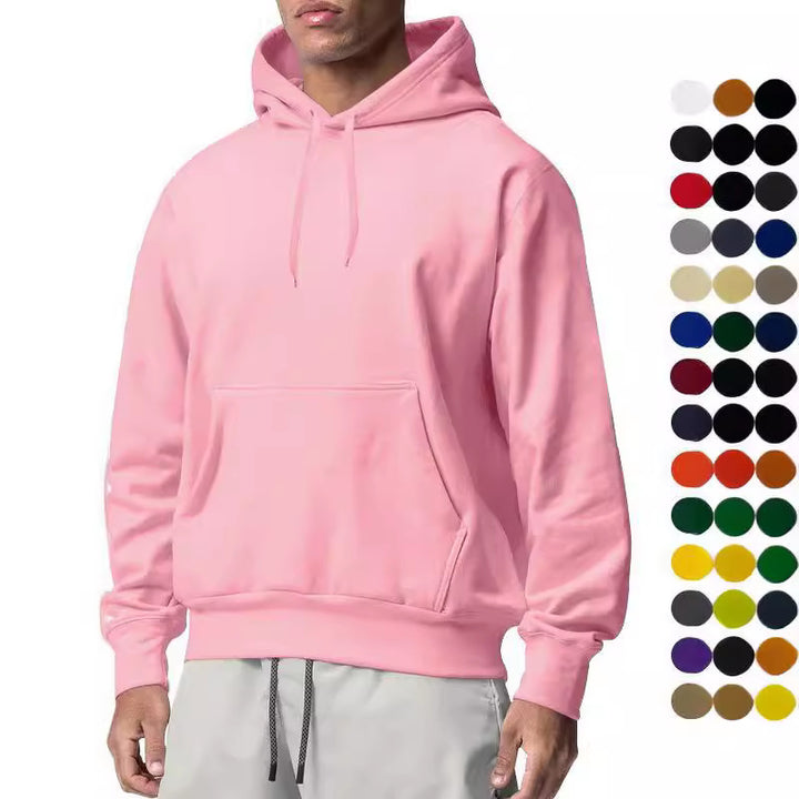 Men's hoodie with kangaroo pocket, relaxed fit and ribbed cuffs Mune Fashion