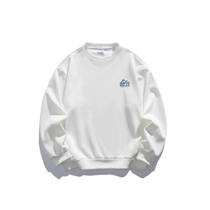 Unisex Loose Round Neck Sweatshirt with fine Waffle Structure Mune Fashion