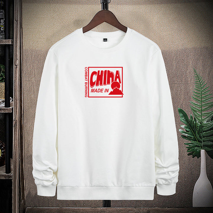 Men's sweatshirt with crew neck and eye-catching statement front print Mune Fashion