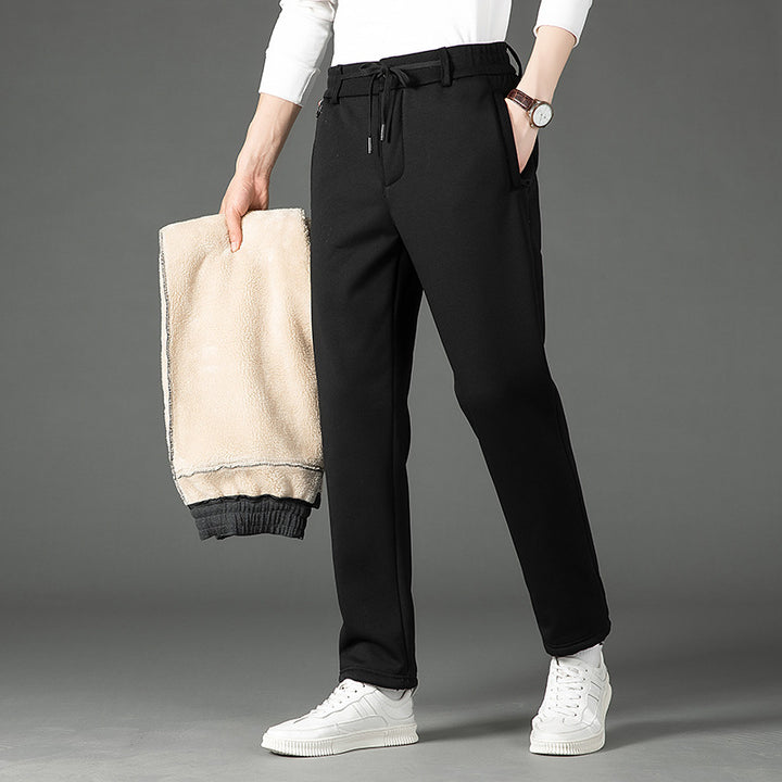 Men's thermo joggers with teddy lining, elastic waistband and zip pockets Mune Fashion