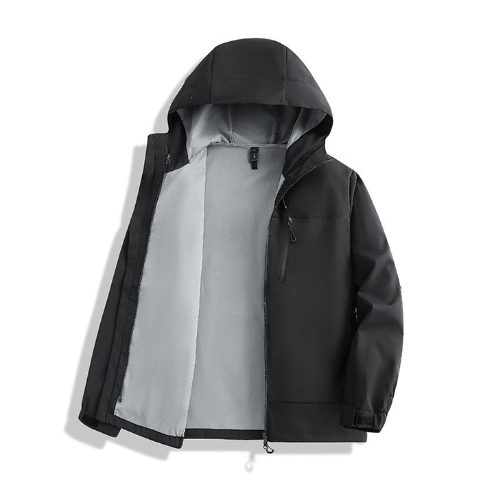 Men's Minimalist Hooded Softshell Jacket with Breathable Mesh Lining & Concealed Zipper Mune Fashion