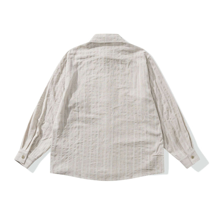 Unisex Loose Overshirt made of linen blend with texture and chest pocket Mune Fashion