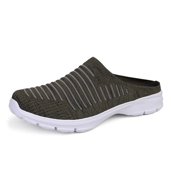 Women's knitted slip-on clog with shock-absorbing EVA midsole and ergonomic heel support Mune Fashion