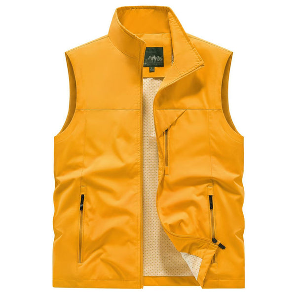 Men's Breathable Softshell Outdoor Vest with Mesh Inner Lining and Zipper Pockets Mune Fashion