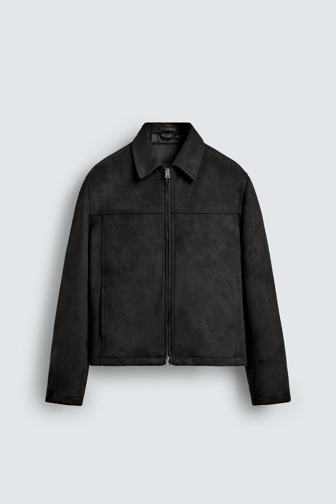 Men's suede jacket with zipper and shirt collar Mune Fashion