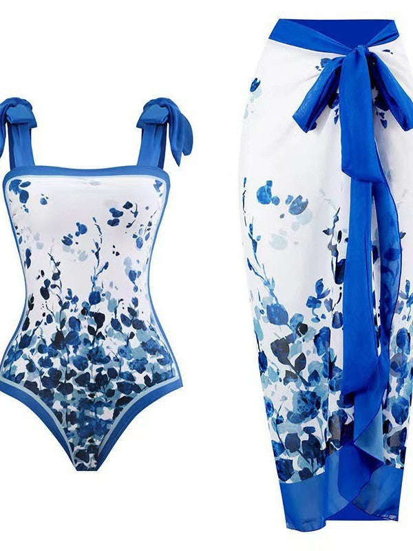 Women's one-piece swimsuit with asymmetrical cut and elegant palazzo pants Mune Fashion