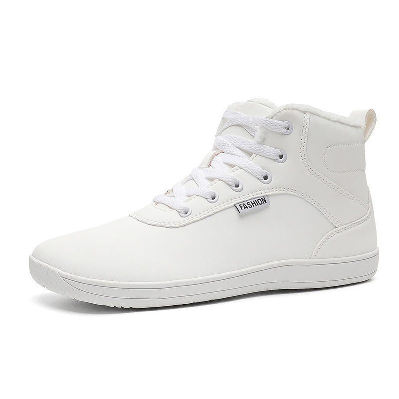 Men's ankle-high leisure sneakers with warm plush lining, padded insole, and non-slip rubber sole Mune Fashion