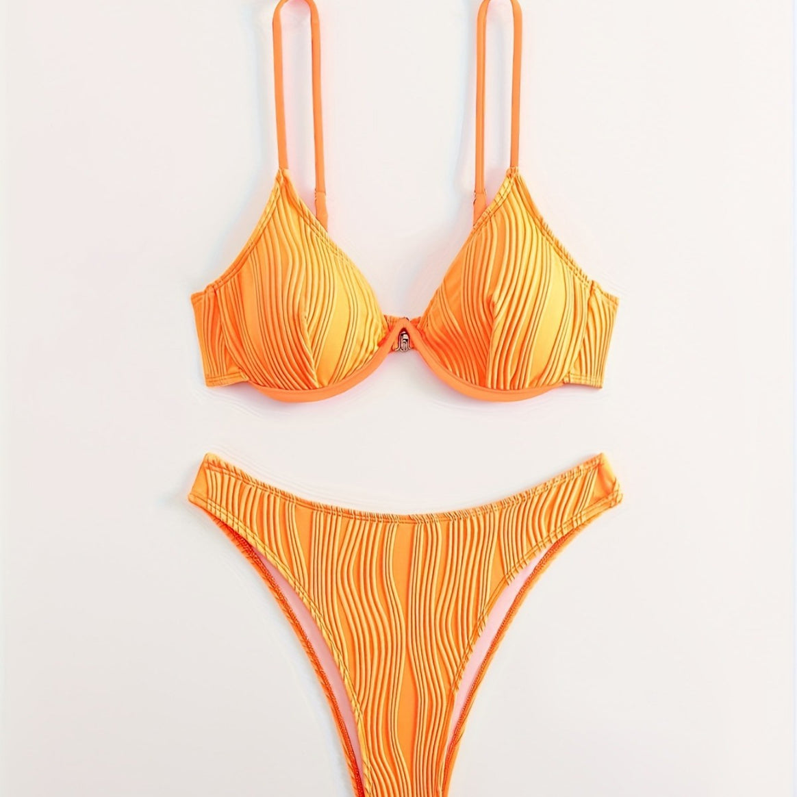 Women's bikini set with elegant pleated pattern Mune Fashion